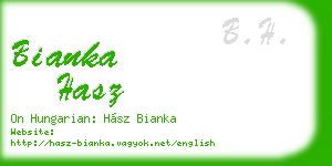 bianka hasz business card